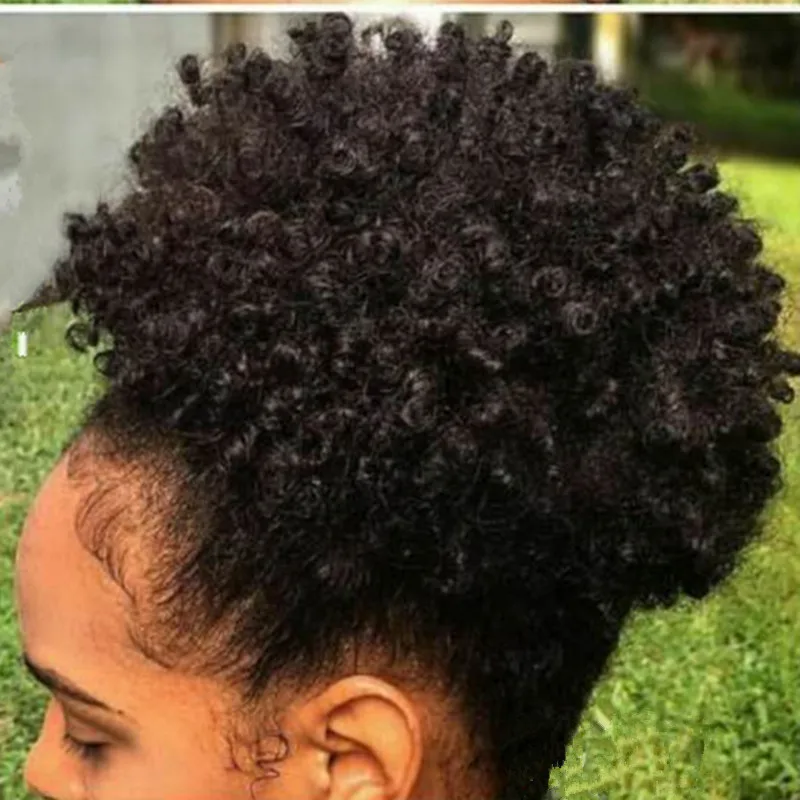 

140g human hair ponytail afro kinky curly drawstring ponytail extensions, brazilian virgin hair pony tail afro kinky curly hair