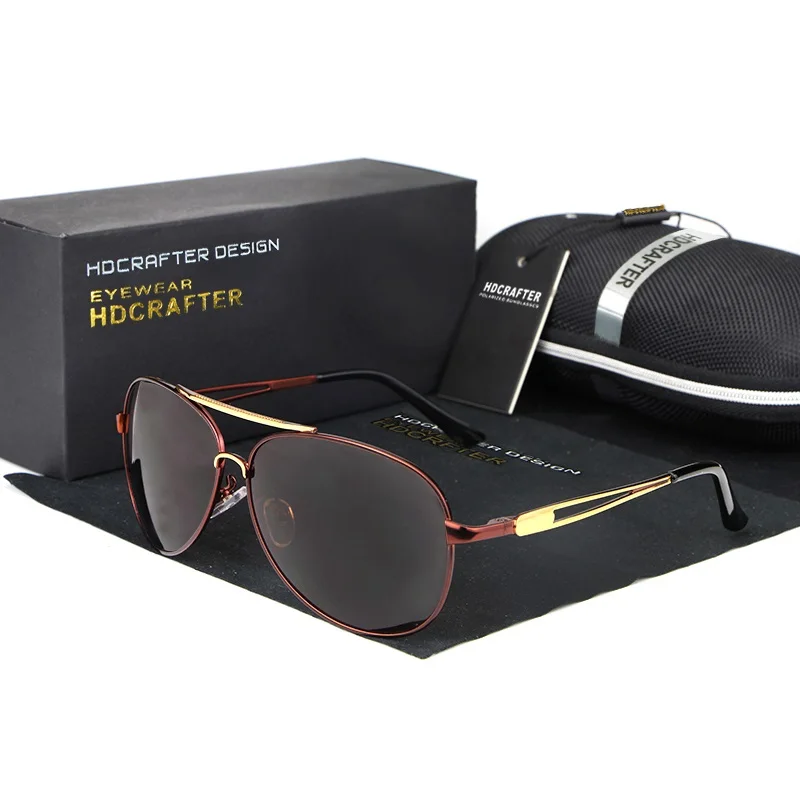 

2021 HDCRAFTER Fashion Men's Polarized Metal Frame Sunglasses