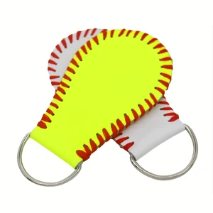 softball key chains chain