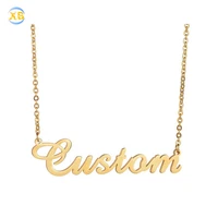 

Custom Women Personalised Plate Gold Stainless Steel Name Necklace