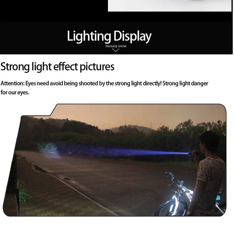 1000 Lumens Zoomable pen  LED  Flashlight 5 Modes Adjustable Torch Focus Water Resistant Camping Torch for Outdoor Sports