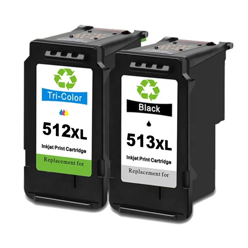 

B-T Remanufactured ink cartridges for Canon PG-512 CL-513Canon Pixma iP2700 iP2702 MP240 MP250 MP252 MP260 MP270 MP280, Black/tri-color