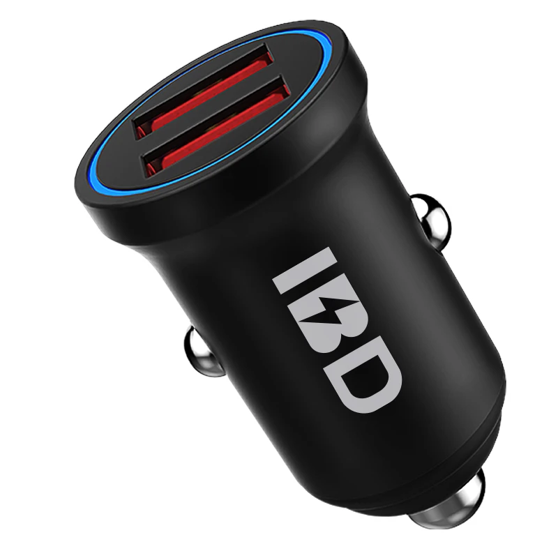 

High quality DC 12-24V mini qc 3.0 quick car charger for mobile phone, Black/grey/red