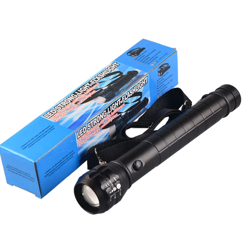 

Free shipping XP-E Q5 LED Photo Lamp D Size Battery Metal Reflector Zoom Big Lantern Flashlight Torch