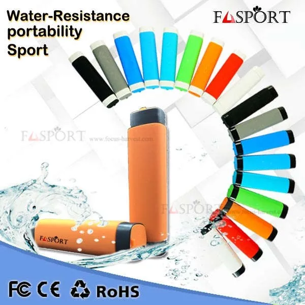 Hot sell waterproof powerbank Amazon Outdoor Shockproof Dustproof water proof phone battery charger 2600mah portable power bank