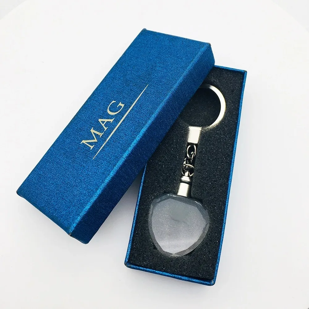 Blank Customized Laser Logo Metal Crystal Car Logo Keychains For