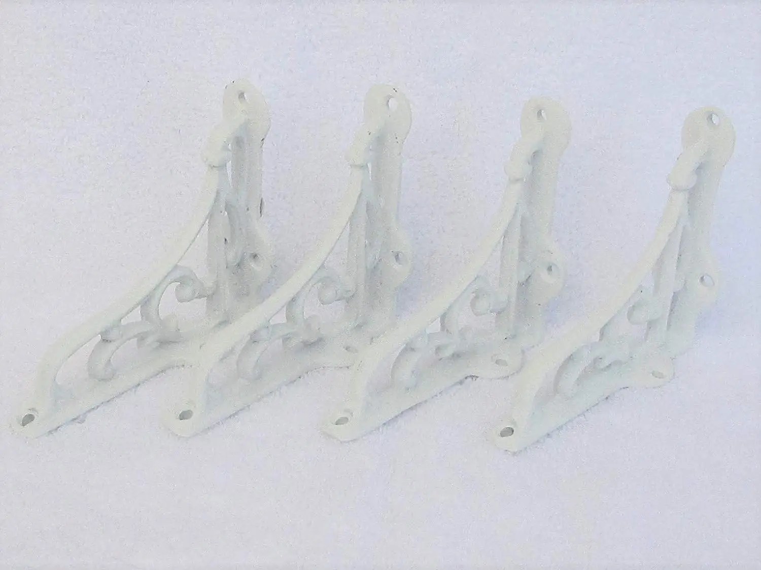 Black TEJATAN 2finials2brackets Vintage Bracket and Finial Pairs