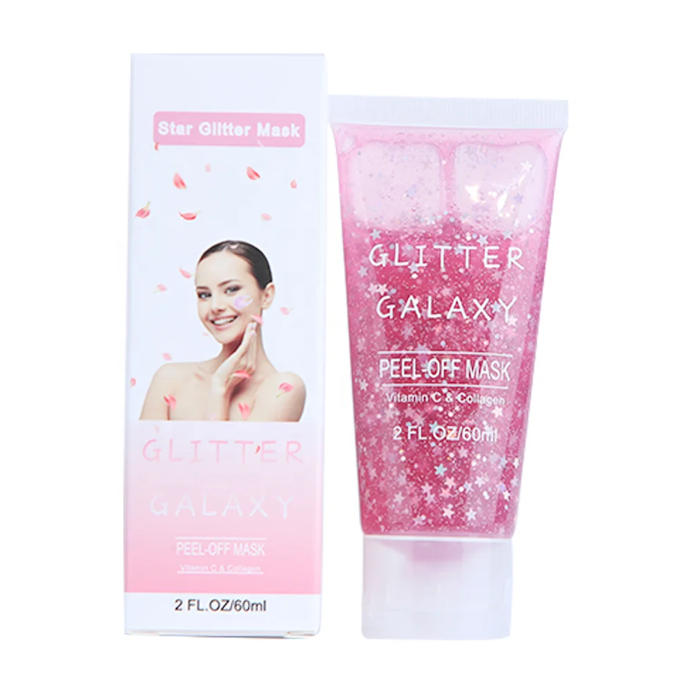 

New Arrivals Private Label Deep Cleansing Oil control Face Mask Pink Star Glitter Facial Mask Red Glitter Mask For Skin Care