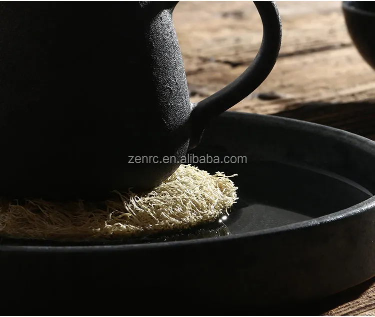 Ecology Culture Raw Aged Loofah Sponge Kitchen Mat for Tea Cup Kettle Roaster