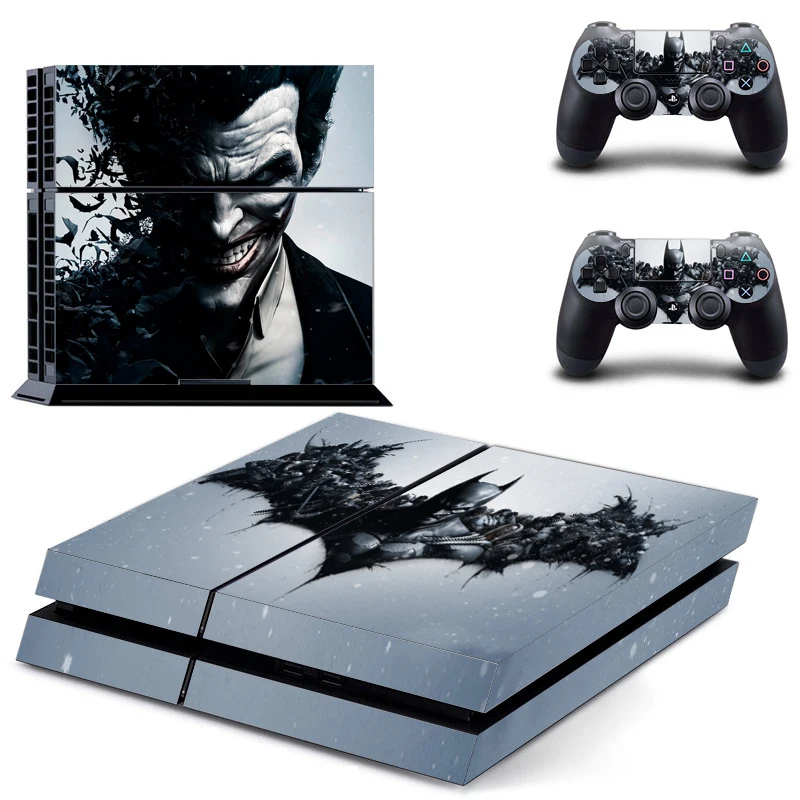 

TECTINTER Joker Man Protector Skin Sticker For Sony Playstation 4 Console & 2PCS Controller Skin Decal For PS4 Console, As your requirement.