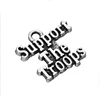 Antique Silver Plated Support The Troops Charm ,Military Series Charm Free Shipping