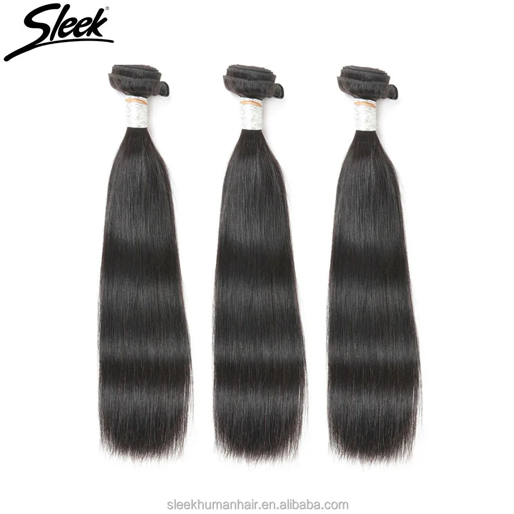 

7A Malaysian Straight natural color Double Weft 10-24inch non-remy human hair bundles extension 3 bundles deal, Jet black