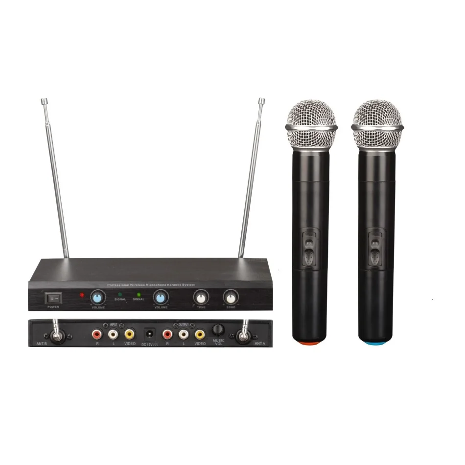 0GymSong karaoke VHF Wireless ECHO microphone system