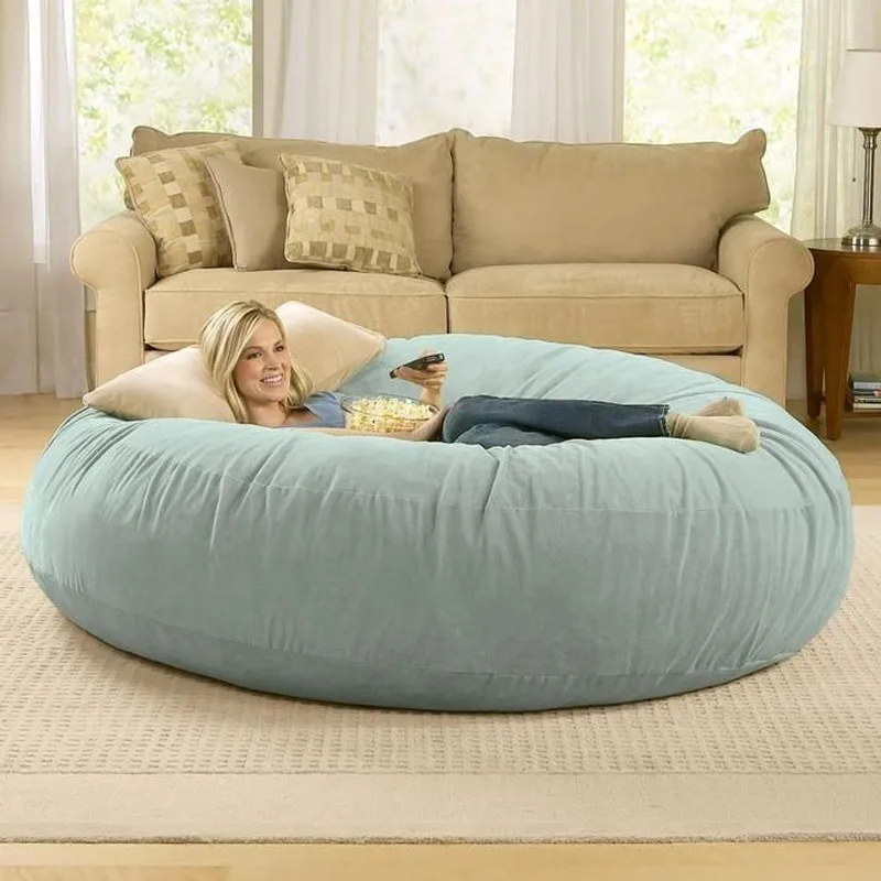 
custom 3 4 5 6 7 8ft large round beanbag cover living room relax comfortable giant game bean bag sofa chairs 