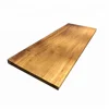natural golden color solid teak wood slab dining table for 8 people
