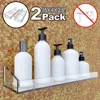Acrylic Bathroom Shelves, Wall Mounted Non Drilling Thick Clear Storage & Display