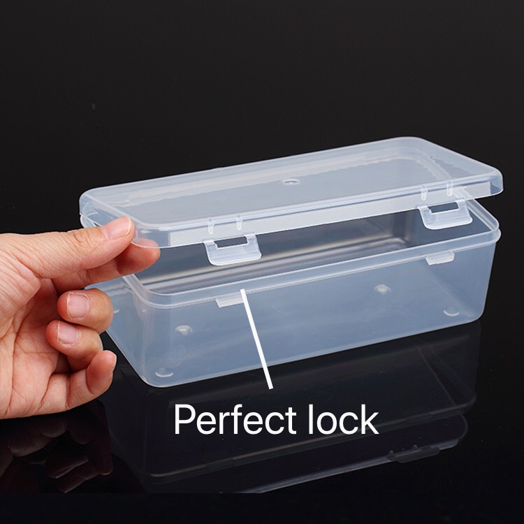 Foldable With Lid Plastic Storage Box Organiser Case For Electronics