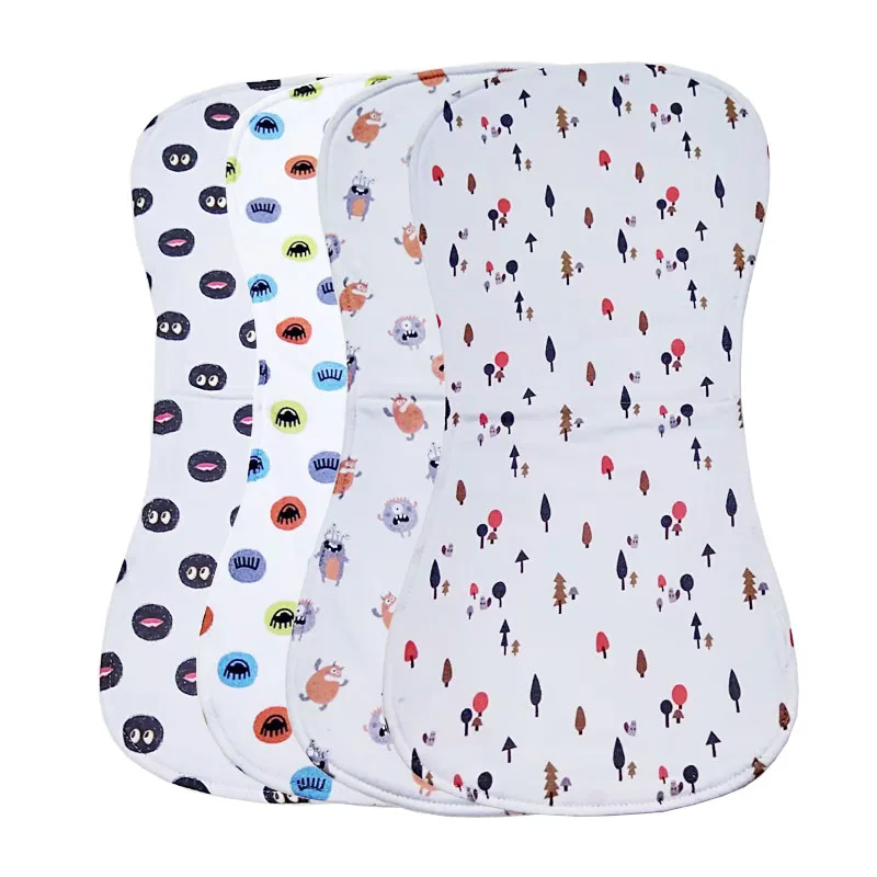 

Wholesale custom logo extra absorbent 100% organic cotton baby bib burp cloths set, Pantone color