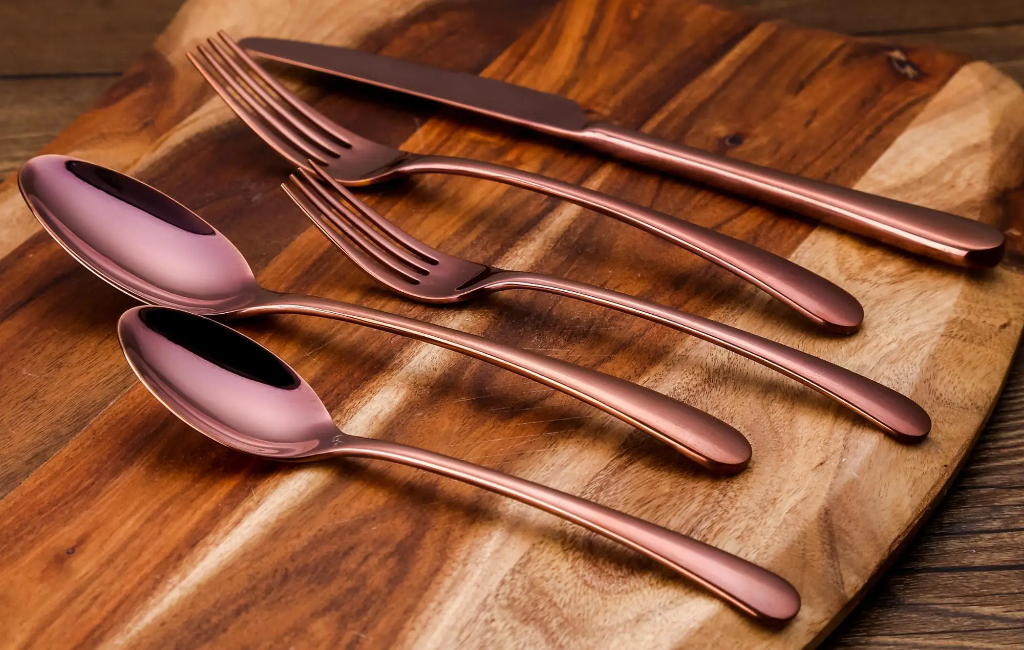 Bsci Gold Rose Gold Knife Fork Spoon Stainless Steel Cutlery Set Buy
