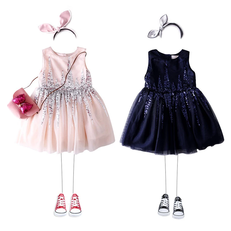 

Summer Princess Girls Satin Flower Wedding Dress Evening Party Children Girl Dresses 3 to 5 Years