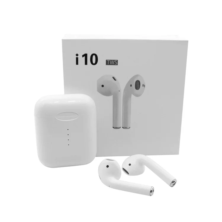 

I10 Double Calling Earbuds Tws Bt 5.0 Earphone Qi Charger Support For Smartphone, White double calling earbuds