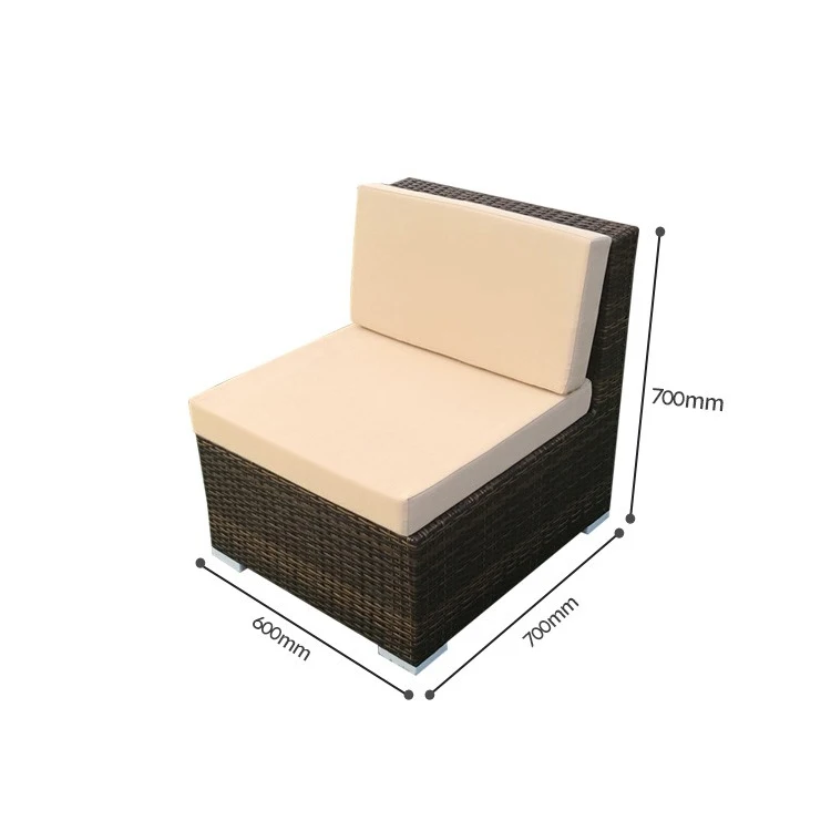 Cheap Italian Patio Poly Rattan Furniture Outdoor Garden U Shape Sectional Sofa