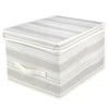 Foldable Storage Box with Lids and Handles Storage Basket Storage Needs Containers Organizer With Built-in Cotton Fabric Closet