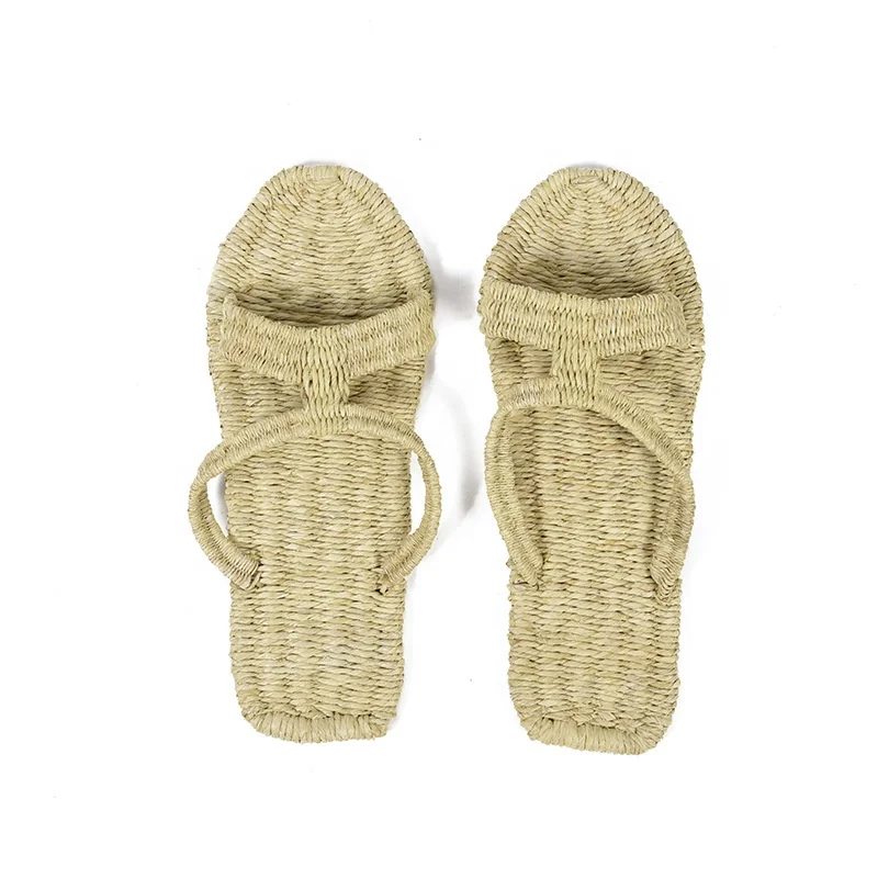 

Casual Dress Woven Straw Raffia Shoes Slippers for Women Men Beach Travel Holiday