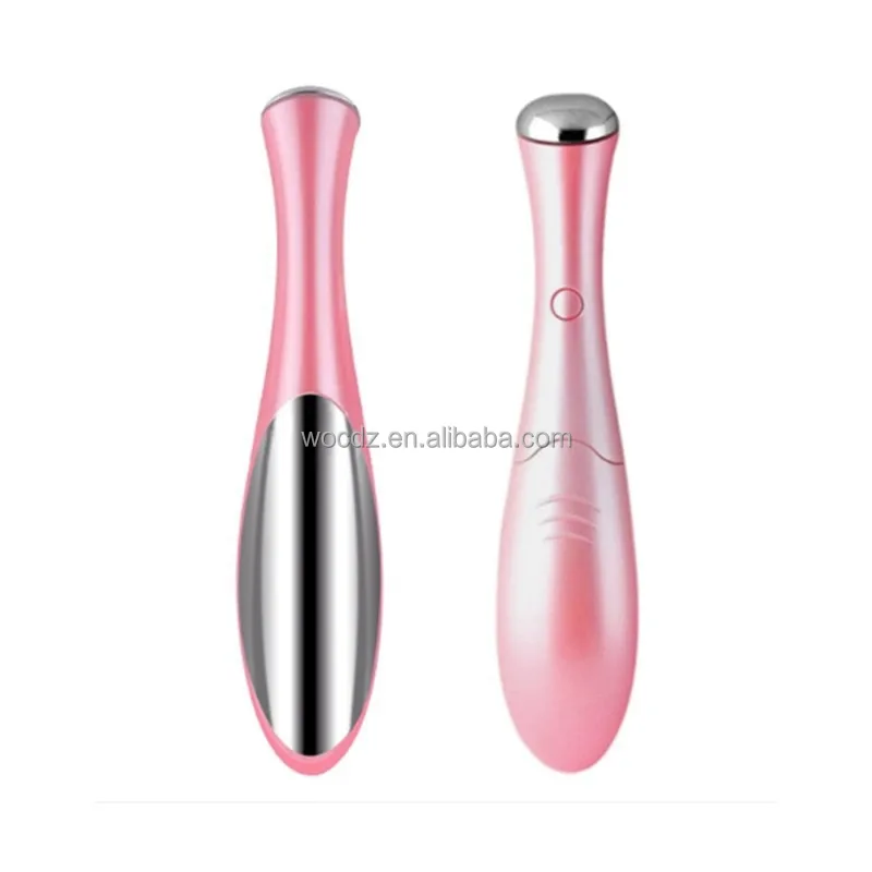 

Wholesale beauty care electric face anti aging wrinkle remover tool vibrating mini eye beauty massager wrinkle eraser pen, White / red/blue/ customized