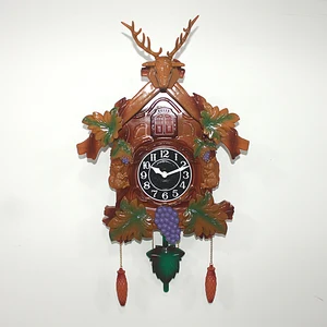 Image of Whole point out window time mute bronze electric digital wall clock living room creative wall clock antique cuckoo wall clock