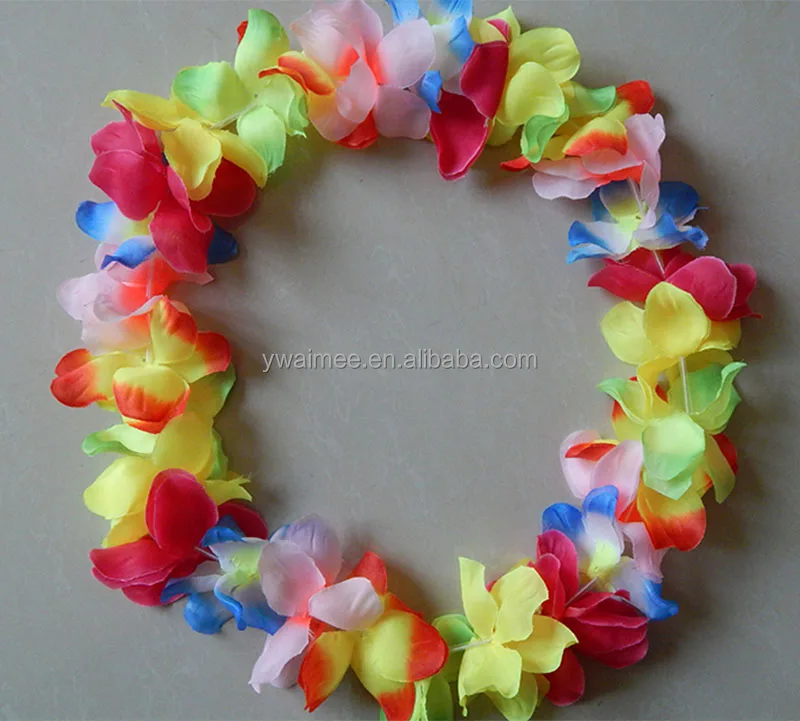2014 Yiwu Aimee Hotsale Hawaiian Silk Flower Leis,Hawaii Flowers Necklace(amhw01) Buy Hawaii