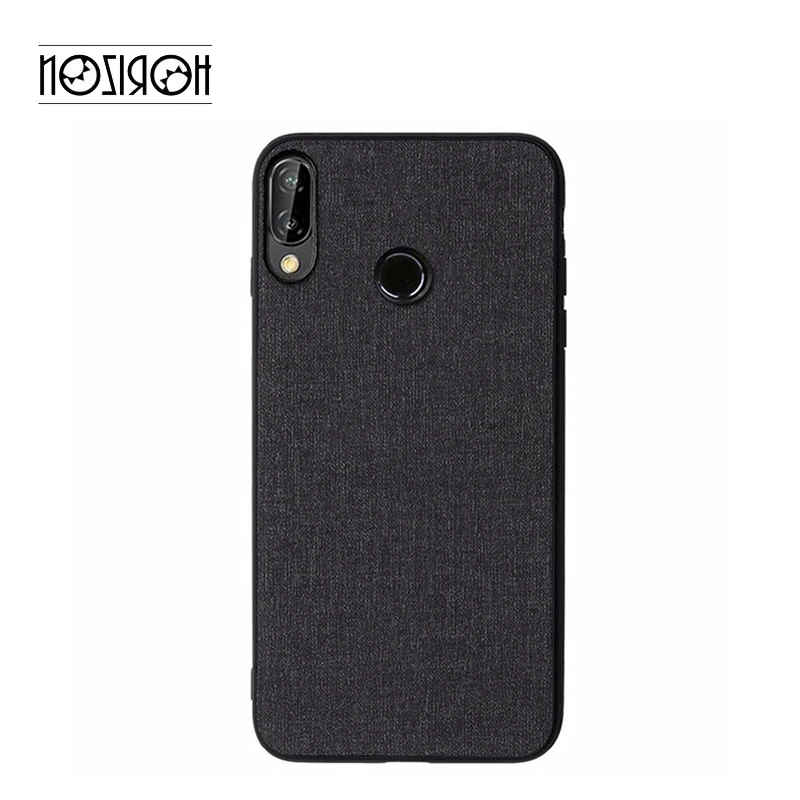 

For Huawei Nova 3i Case Cover NOZIROH Canvas Fabric Splice Soft Silicone Phone Bag Back Cases