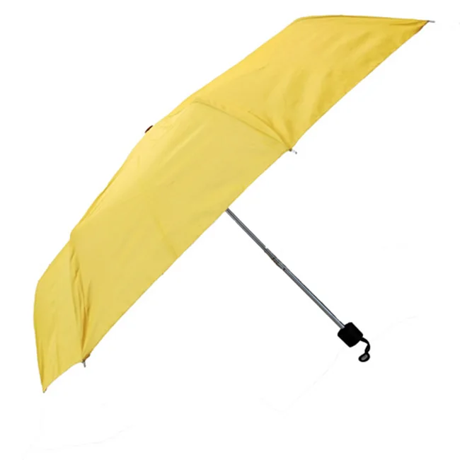 Cheap 3 fold promotion umbrella custom logo with silver coated