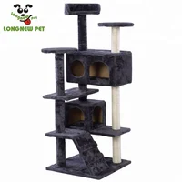 

Wholesale Cat Plush House Simple Cat Tree Furniture Scratching Beige Modern Cat Climber