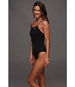 nike solid swimsuit in black