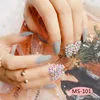 24 pcs/box Europe and the United States popular Long printed Meat Feel Grey Finished Nail Tips