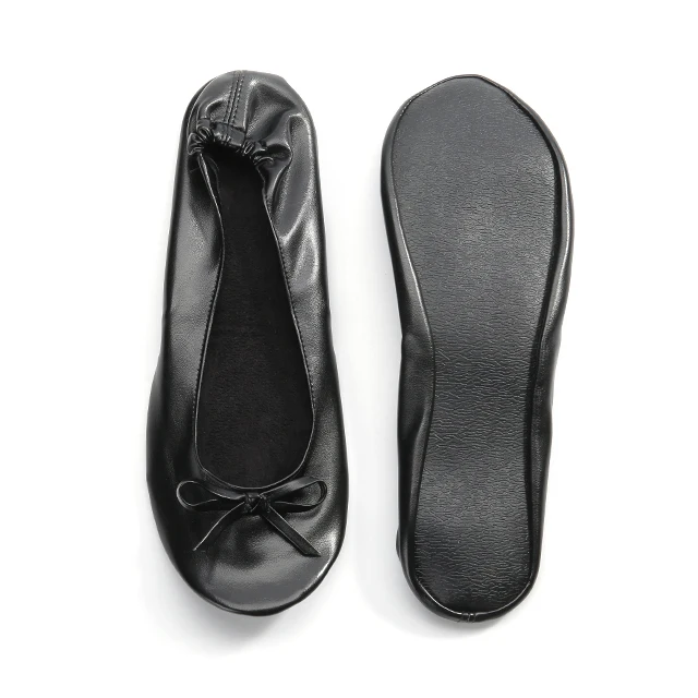 

Women's Foldable Portable Wedding Travel Ballet Flat Ballerina Shoes with Matching Carrying Case