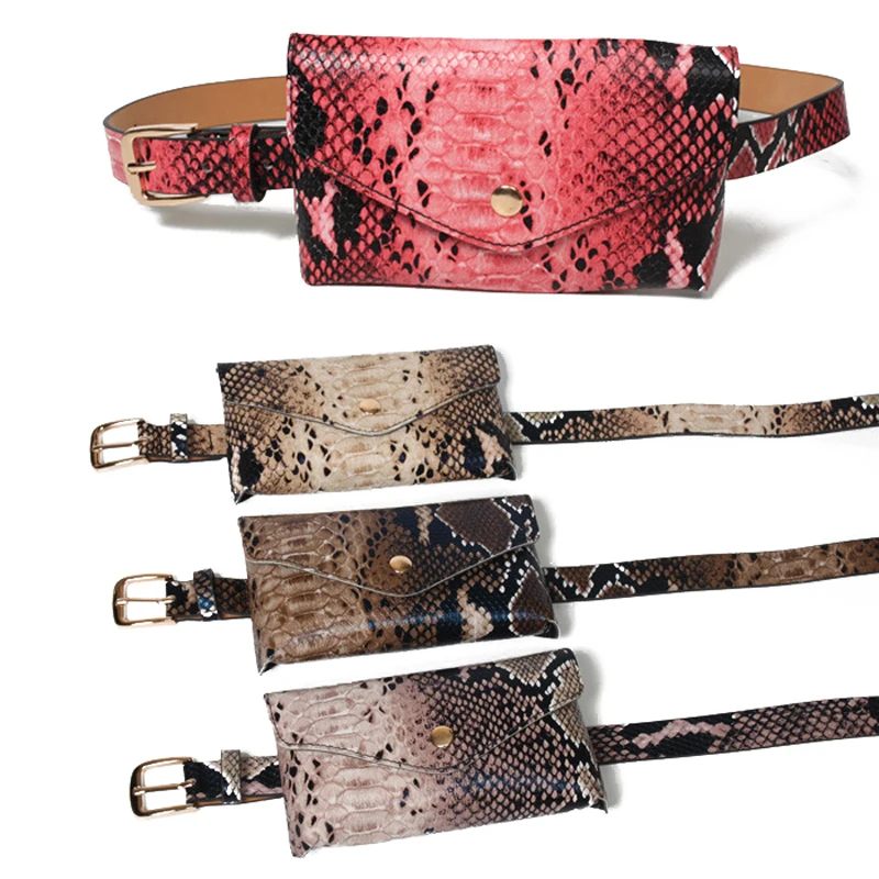 

OEM Pochete Adjustable Serpentine Red Belly Bags Lady Waist Bag Luxury Designer Fanny Pack