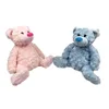 Super Soft & Floppy Stuffed Pink Blue Bear Plush Toy with Weighted Big Feet