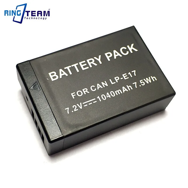 

Camera Battery LP-E17 For Canon 77D 800D 200D M6, Black