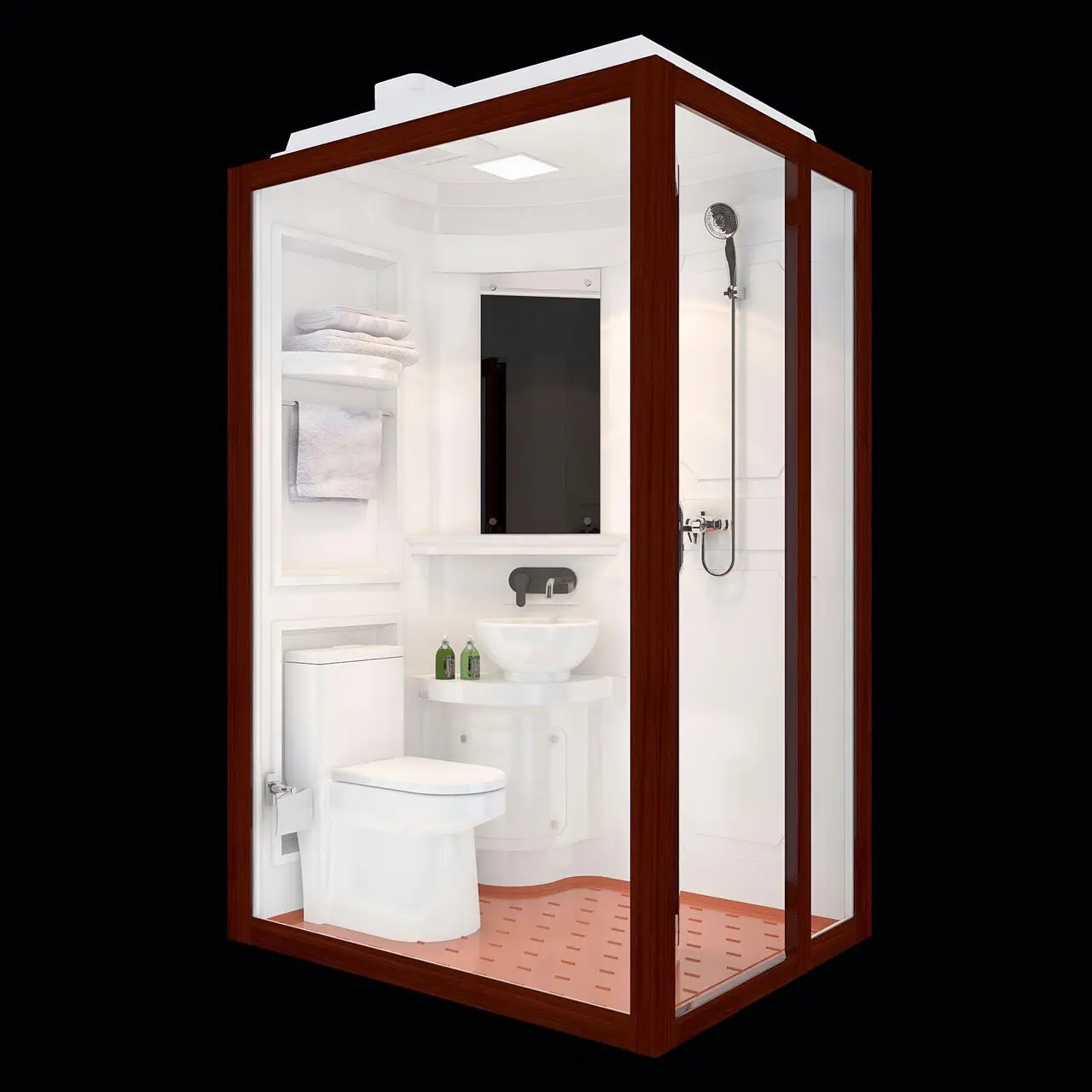 Ast-frp1014 Prefab Camping Caravan Modular Bathroom Toilet Unit Shower ...