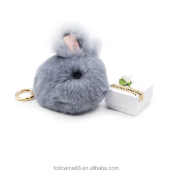 stuffed bunny keychain