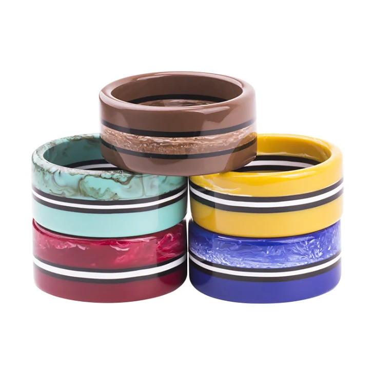 

Fashion Wide Printing Resin Bracelets Bangles, Picture shows
