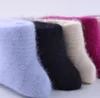 cashmere solid color warm custom mens and women's rabbit hair cony hair wool socks