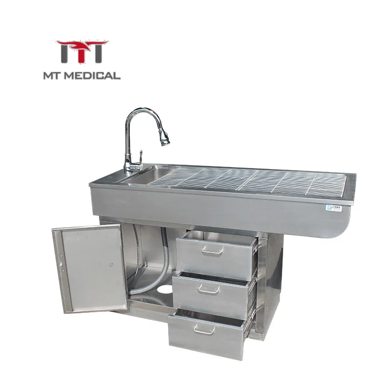Pet clinic multifunctional surgical table stainless steel pet disposal table