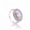 Luxury Jewelry 925 Sterling Silver Rings Big Stone Ring Designs For Women