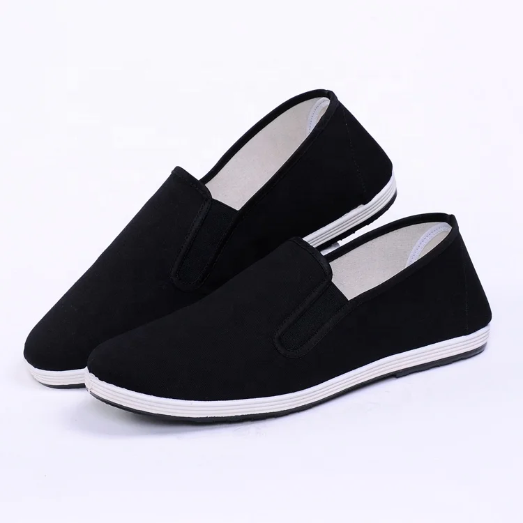 

Hot sale factory sneakers fashion comfort casual shoes sports black canvas shoes men