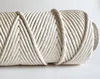 Single twisted cotton cords natural white and colored 3mm,4mm,5mm,6mm
