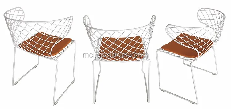 Classic dining sled base metal bertoia wire sled base chair