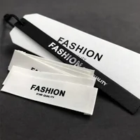 

custom 1000pc clothing own logo wash label with screen printing in woven labels for t shirt garment and kids with fabric